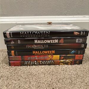Horror Movie DVD Lot Of 6 Jeepers Creepers 1&2, Halloween III, IV, Resurrection